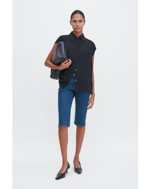Filippa K Blue Cap Sleeve Blouse