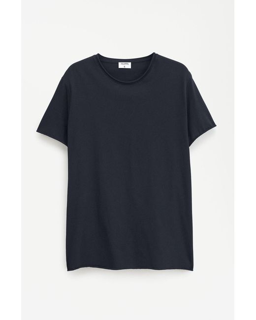 Filippa K Black Roll Neck Tee for men