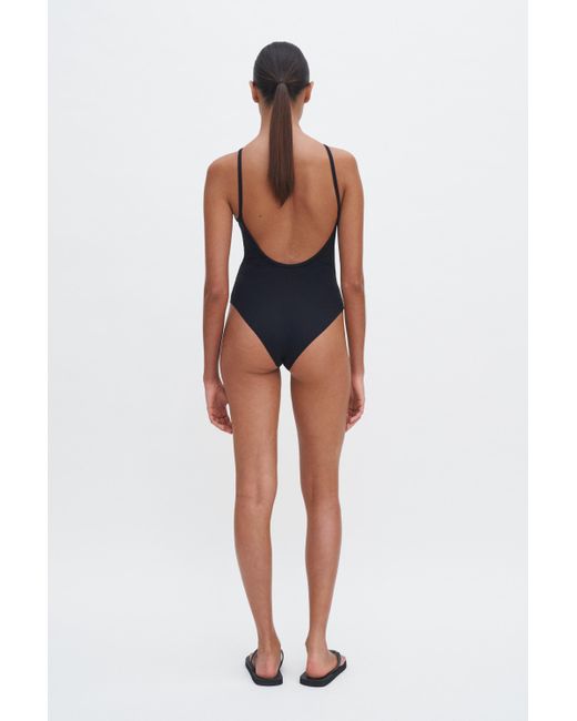 Filippa K White Deep Back Swimsuit