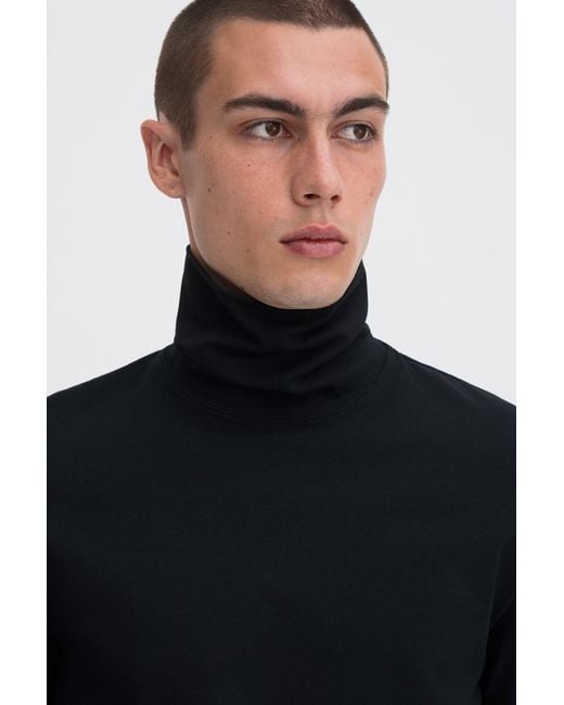 Filippa K Blue Organic Cotton Stretch Turtlen for men