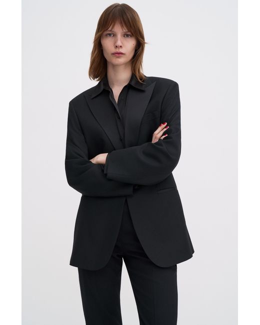 Filippa K Black Hourglass Tuxedo Blazer
