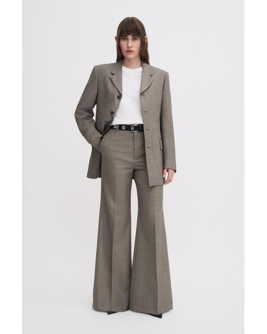 Filippa K Gray Wool Blend Flare Trousers