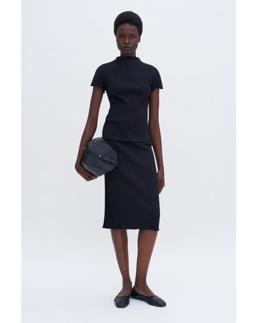 Filippa K Blue Rib Cap Sleeve Top