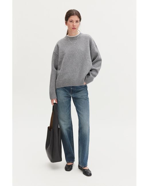 Filippa K Gray Wool Cashmere Sweater