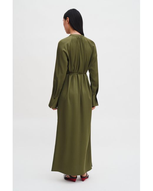 Filippa K Green Gathered Raglan Dress