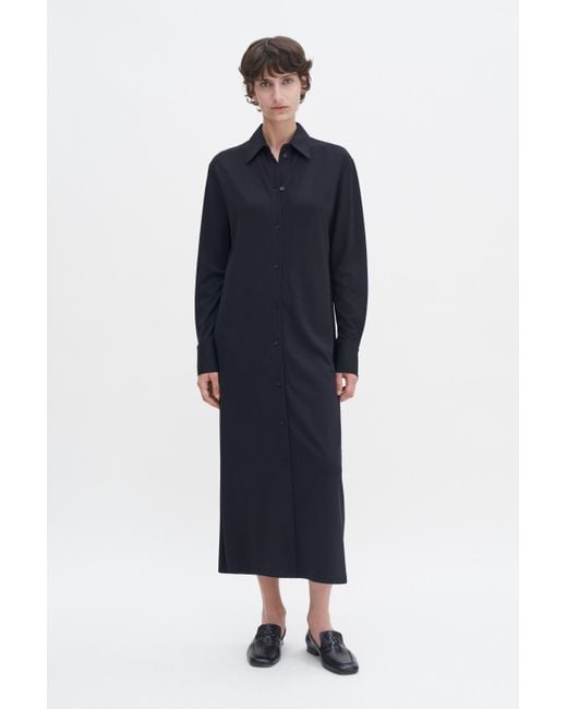 Filippa K Blue Relaxed Jersey Shirt Dress