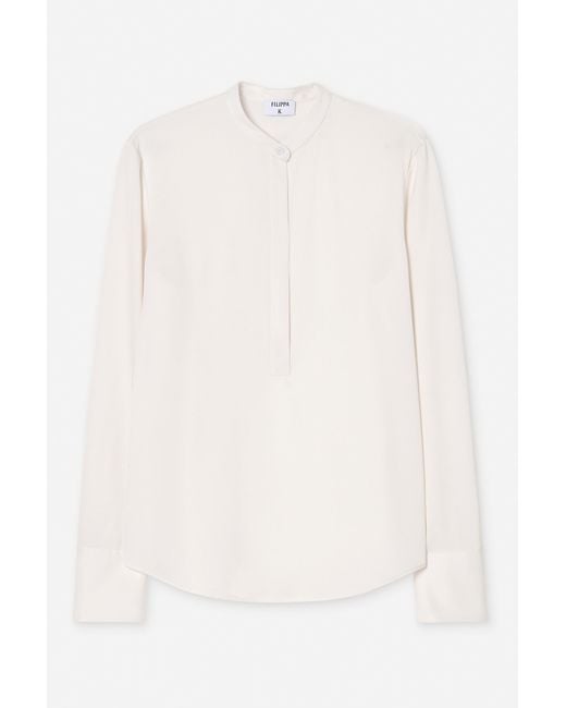Filippa K White Half Placket Blouse