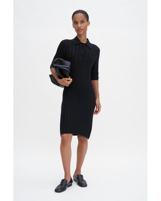 Filippa K Black Mesh Knit Dress
