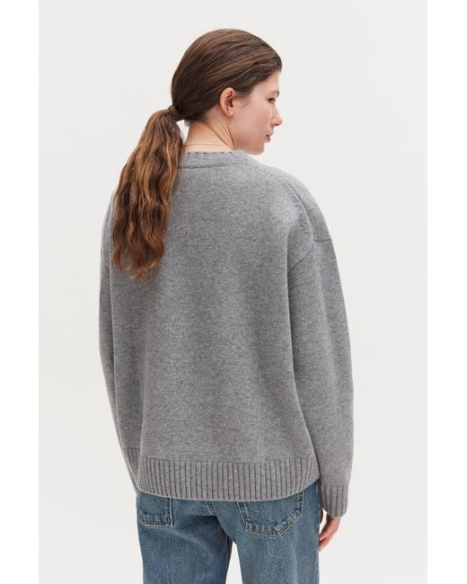 Filippa K Gray Wool Cashmere Sweater