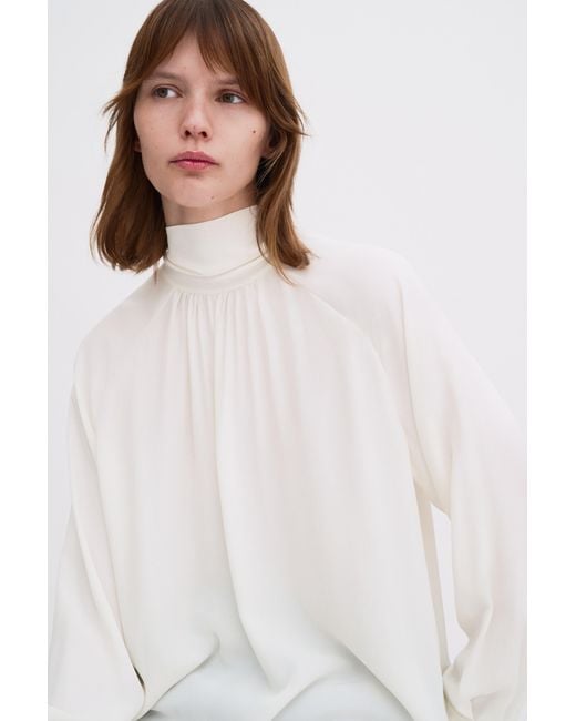 Filippa K White Tie Neck Blouse