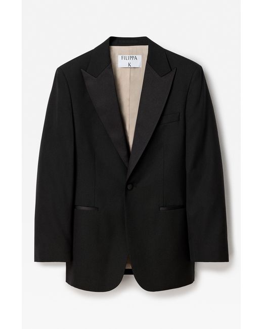 Filippa K Black Hourglass Tuxedo Blazer