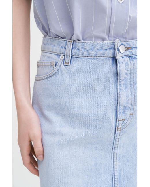 Filippa K Blue Denim Midi Skirt