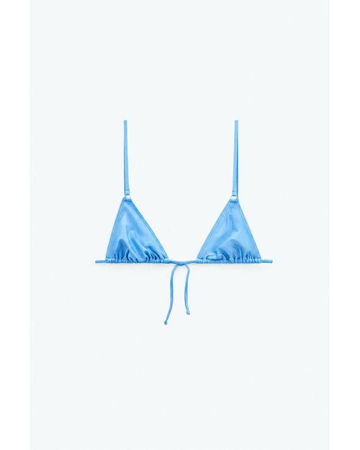 Filippa K Blue Triangle Bikini Top