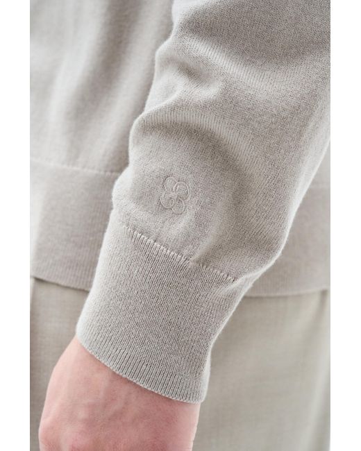 Filippa K Gray Cotton Merino Sweater for men