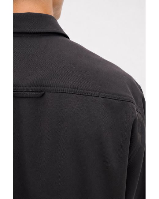 Filippa K Black Boxy Wool Twill Shirt for men