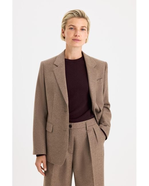 Filippa K Brown Delilah Flannel Blazer