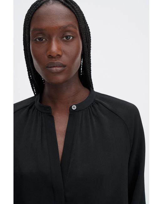 Filippa K Blue Gathered Raglan Blouse