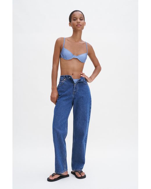 Filippa K Blue Underwire Bikini Top