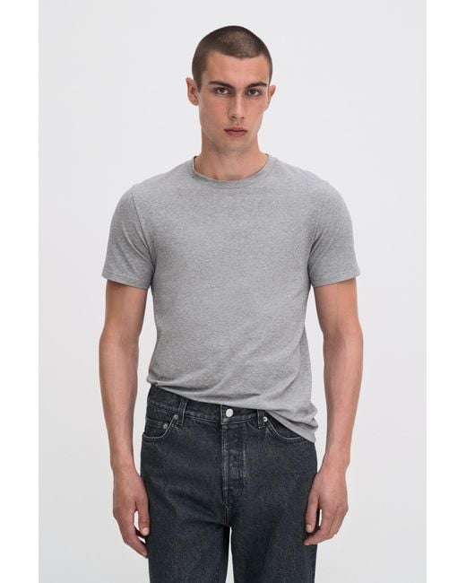 Filippa K Gray Stretch Cotton Tee for men