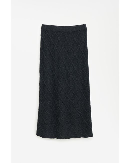 Filippa K Blue Diamond Cable Skirt