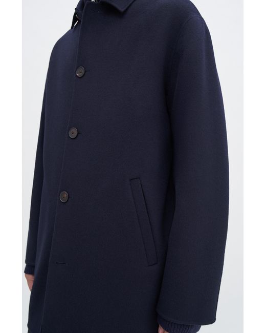 Filippa K Blue James Doublé Overcoat for men