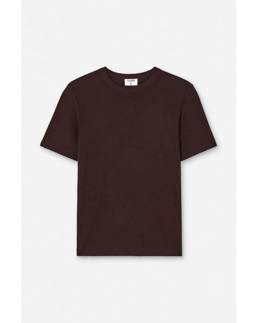 Filippa K Brown Soft Rib Tee