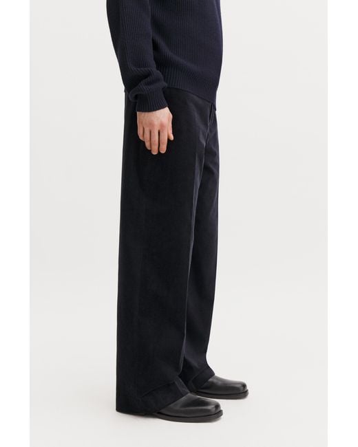 Filippa K Blue Hector Corduroy Trousers for men