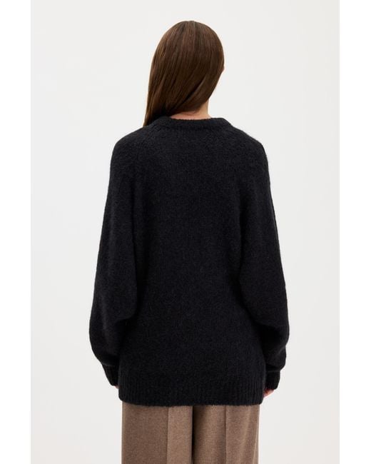 Filippa K Black Hairy Alpaca Sweater