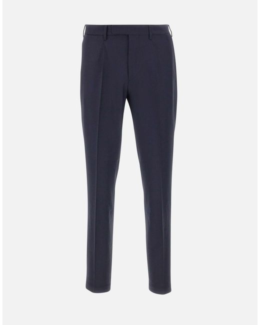 Pantalone Sartoriale di Devore in Blue da Uomo