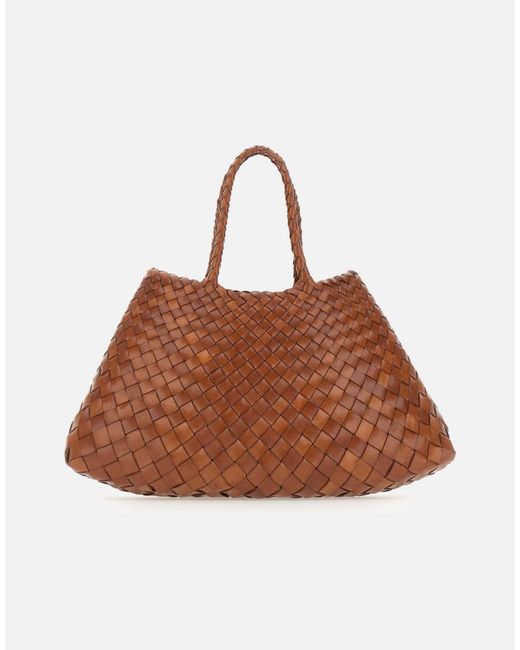 Borsa A Mano "Santa Croce Small" di Dragon Diffusion in Brown