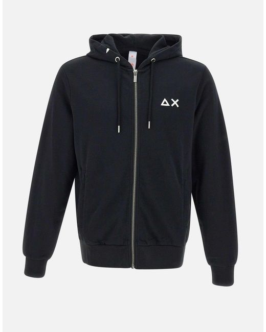 "Track Zip Basic Fleece" di Sun 68 in Blue da Uomo