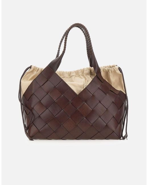 Borsa A Spalla "Castello" di Dragon Diffusion in Brown