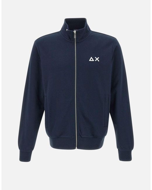 "Track Zip Basic Fleece" di Sun 68 in Blue da Uomo