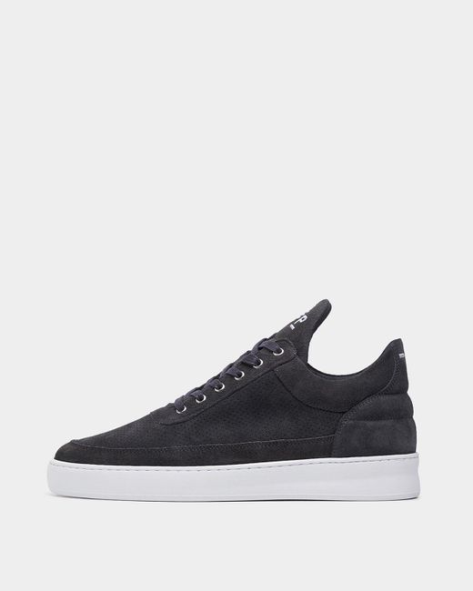 Filling Pieces Low Top Plain Suede Perforated Anthracite in Grey (Gray) -  Lyst