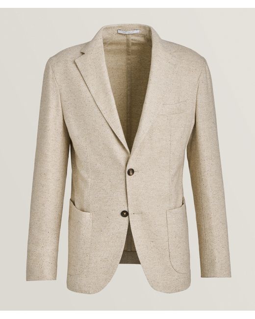 Eleventy Natural Diagonal Weave Stretch-Wool Sport Jacket for men