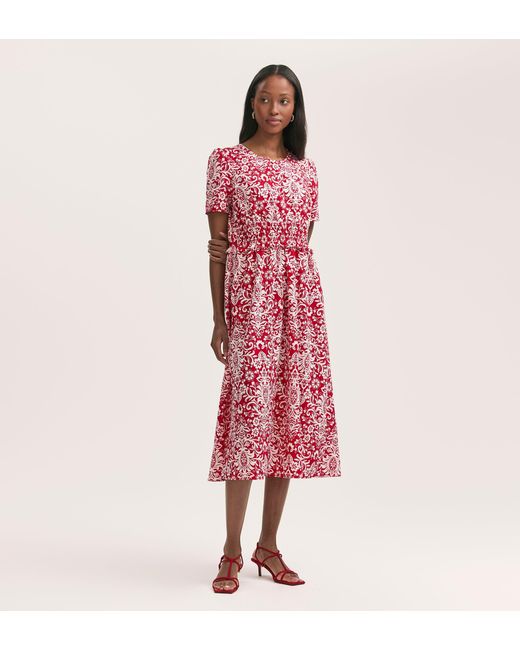 Finery London Pink Irini Crepe Midi Dress