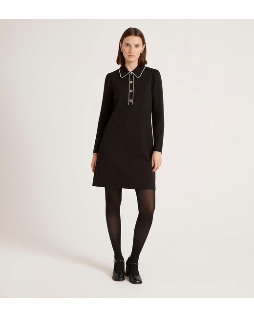 Finery London Black Ronnie Ponte Jersey Mini Dress