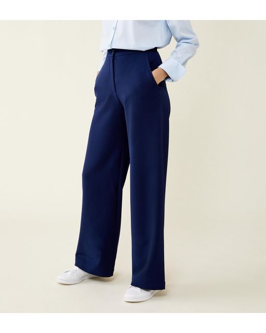 Finery London Blue Kaden Trousers