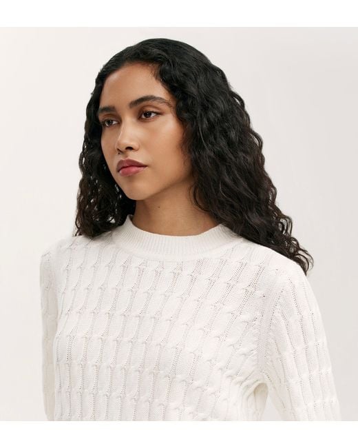 Finery London White Frida Knitted Jumper