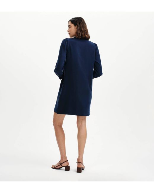 Finery London Blue Enriko Cupro Short Dress