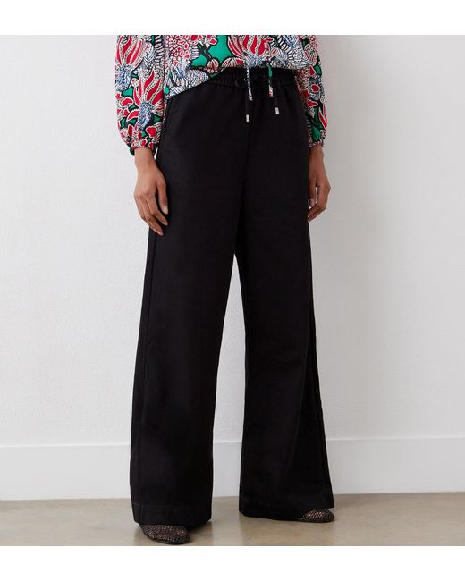 Finery London Black Dixie Denim Wide Leg Trousers