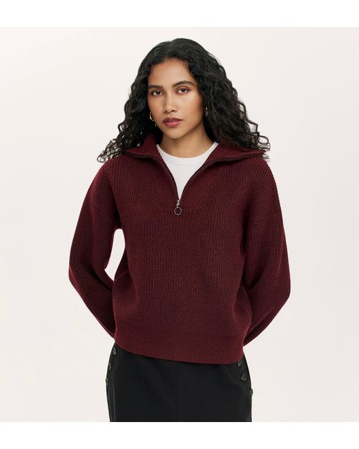 Finery London Red Maddy Knitted Jumper