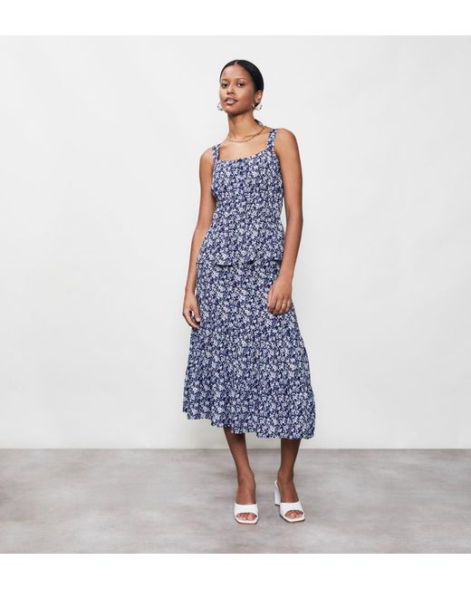 Women's Blue Dawn Midi Skirt
