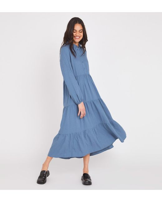 Finery London Blue Jessa Midi Dress