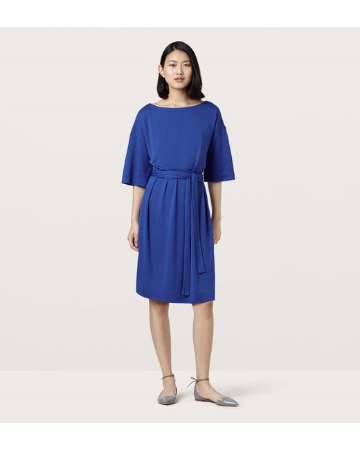 Finery London Blue Hatcliffe Cobalt Jersey Shift Dress