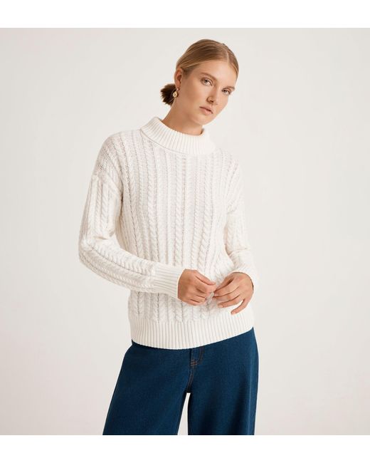 Finery London White Viviana Knitted Jumper