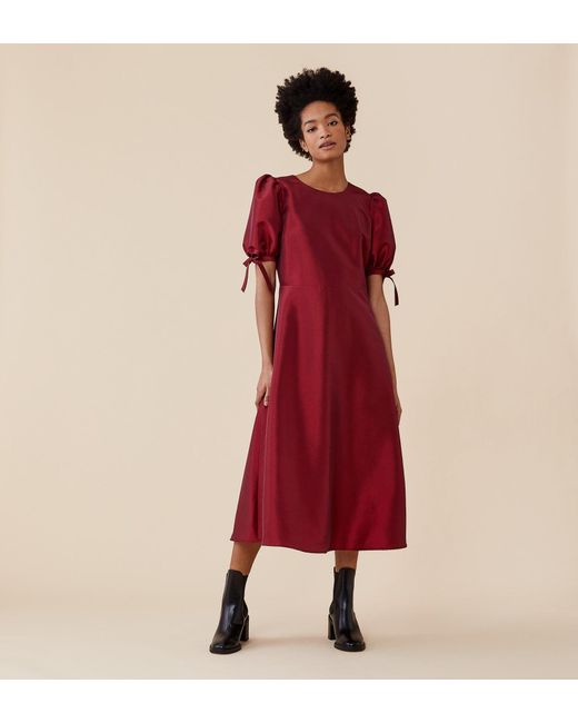 Women's Red Mika Midi Dress