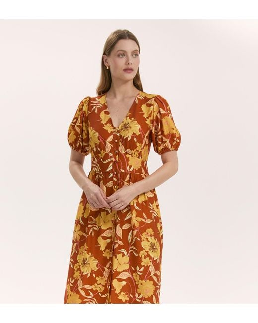 Finery London Multicolor Addison Button Through Midi Dress