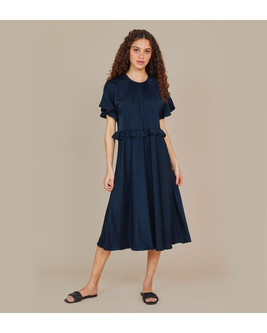 Finery London Blue Brenna Dress