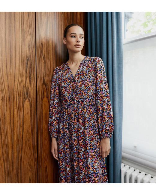 Finery London Blue Roma Midi Dress
